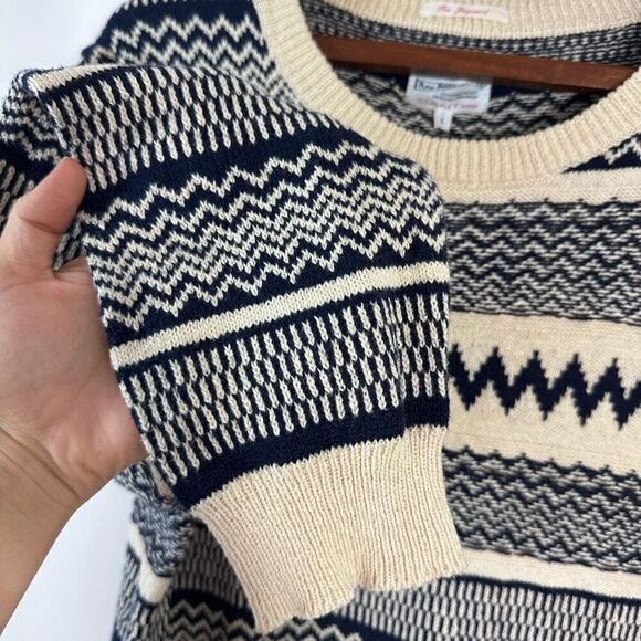 Gant Rugger The Jacquard Sweater Cream/Marine - Picture 6 of 9